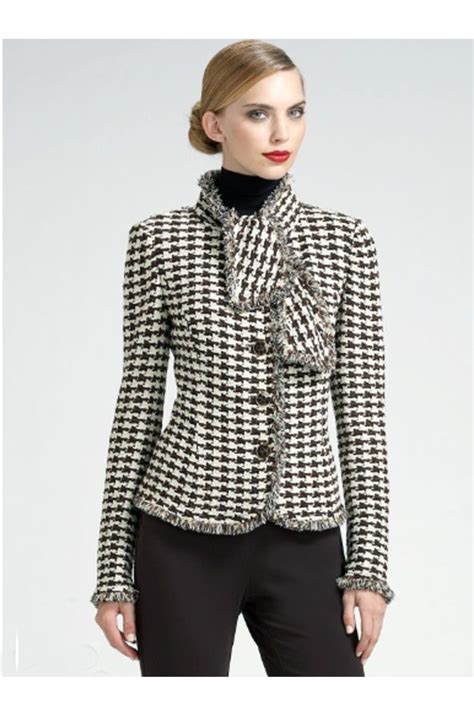 chanel houndstooth jacket|classic chanel jackets for women.